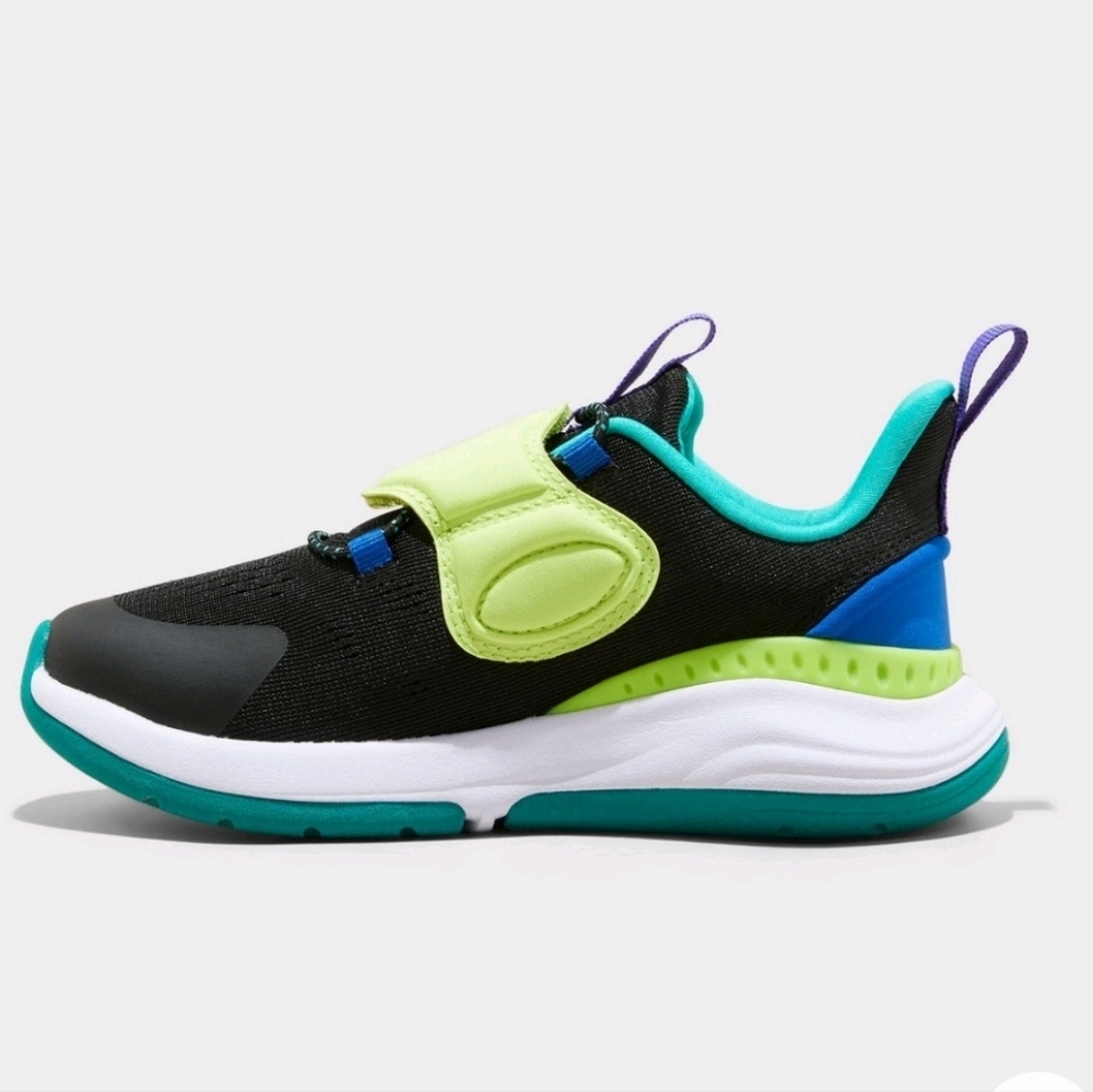 Kids' Size 6 Fallon Performance Sneakers - All In Motion Black & Green - Picture 2 of 4